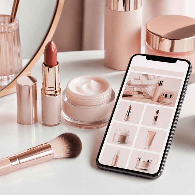 Beauty and cosmetics ecommerce products on a storefront