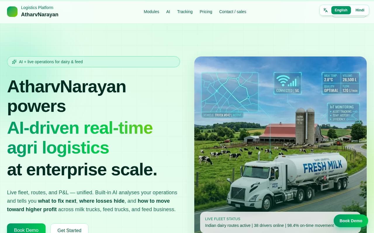 Connect Dairy — live website screenshot by TheTriFusion